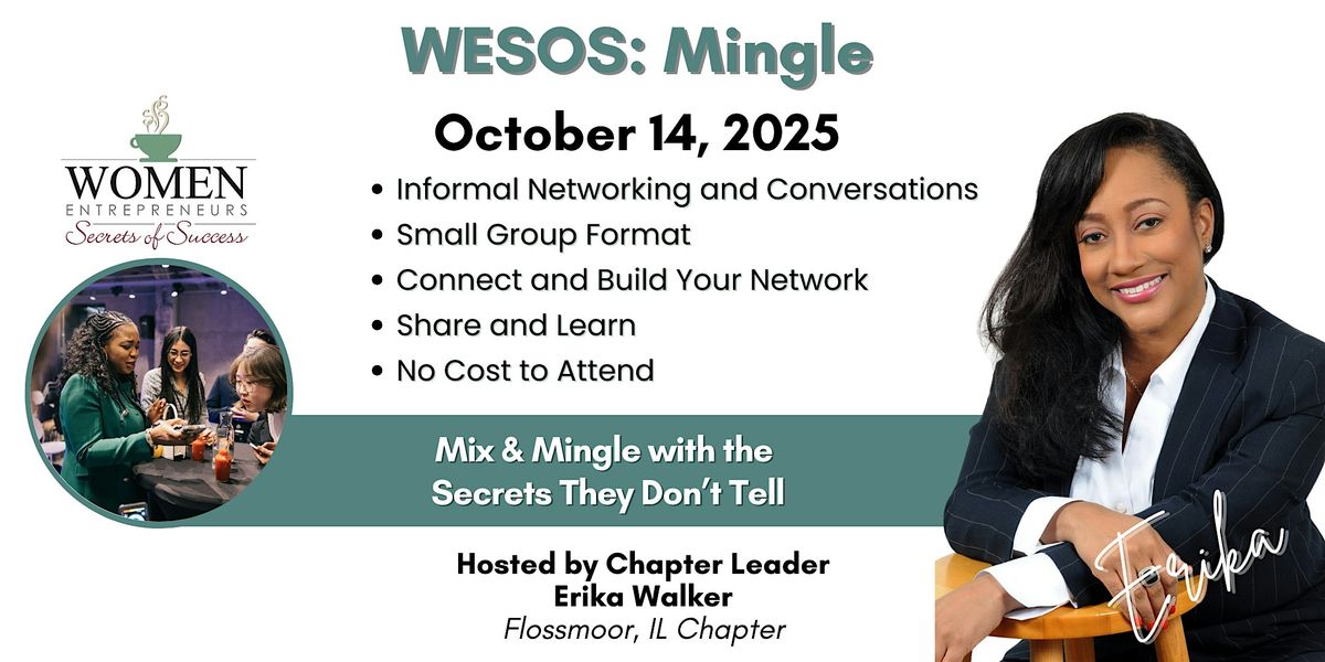WESOS Flossmoor: Mix & Mingle with the Secrets They Don’t Tell, 14 October | Event in Homewood | AllEvents