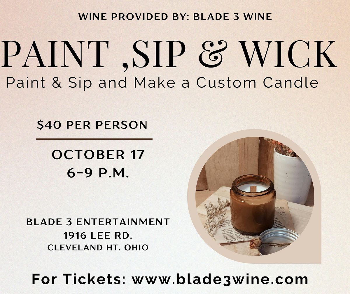 Paint, Sip and Wick, 17 October | Event in Cleveland Heights | AllEvents