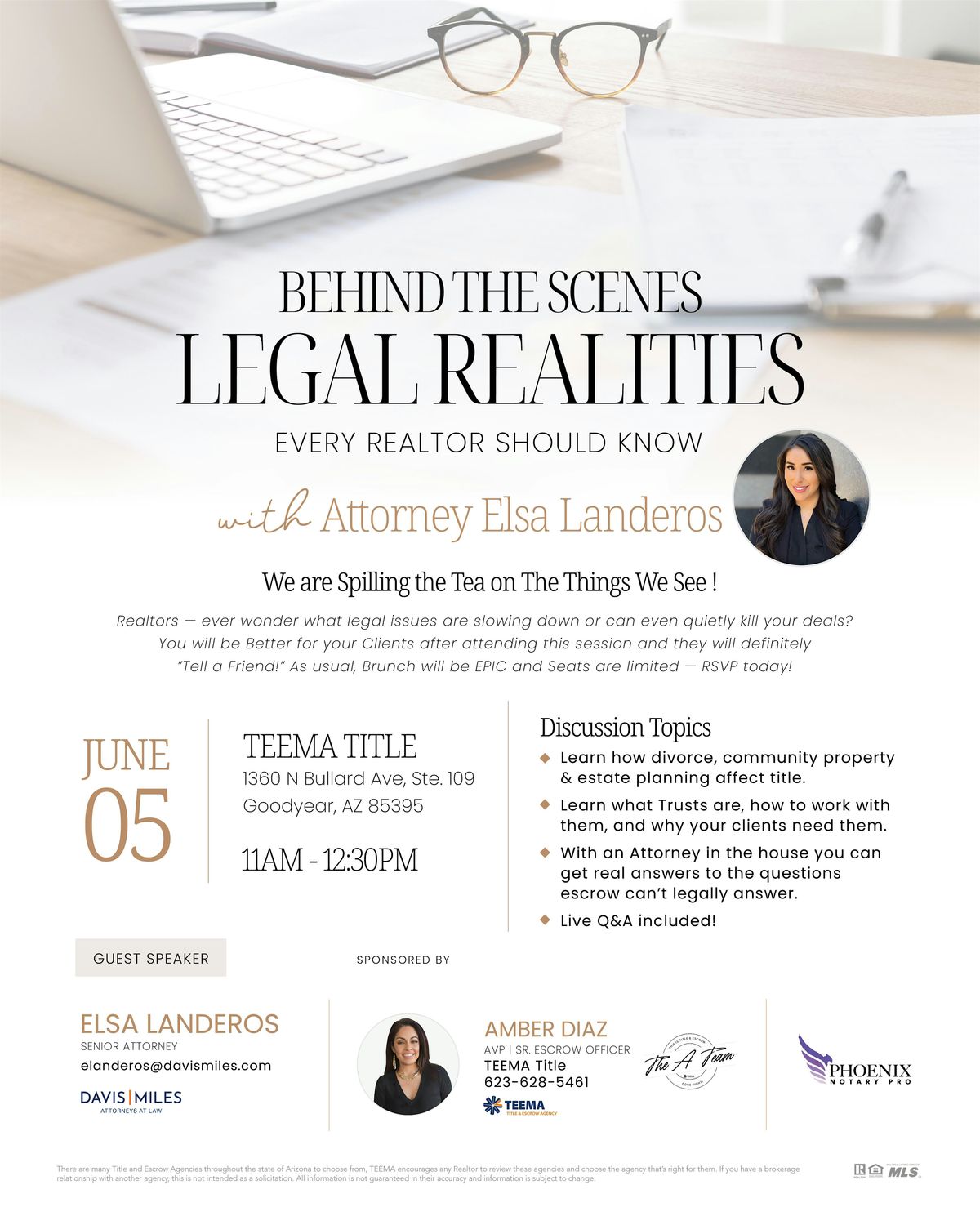 Behind the Scenes- Legal Realities for Realtors, 5 June | Event in Goodyear | AllEvents
