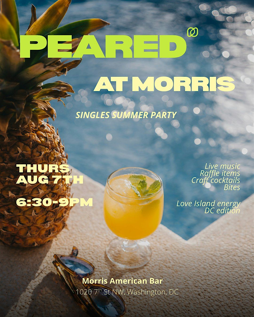Peared in Paradise - Singles Summer Party, 7 August | Event in Washington | AllEvents