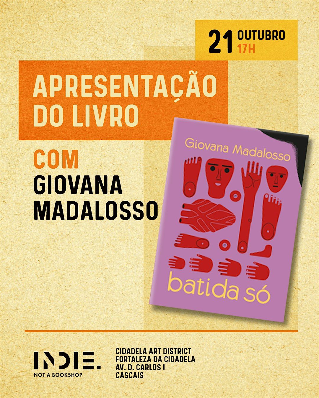 À CONVERSA COM GIOVANA MADALOSSO SOBRE BATIDA SÓ, 21 October | Event in Cascais | AllEvents