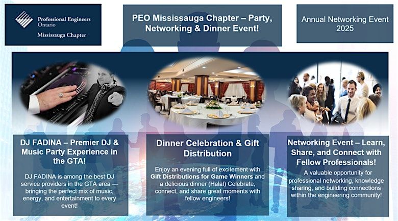 PEO Mississauga Chapter – Party, Networking & Dinner Event – 2025, 5 December | Event in Mississauga
