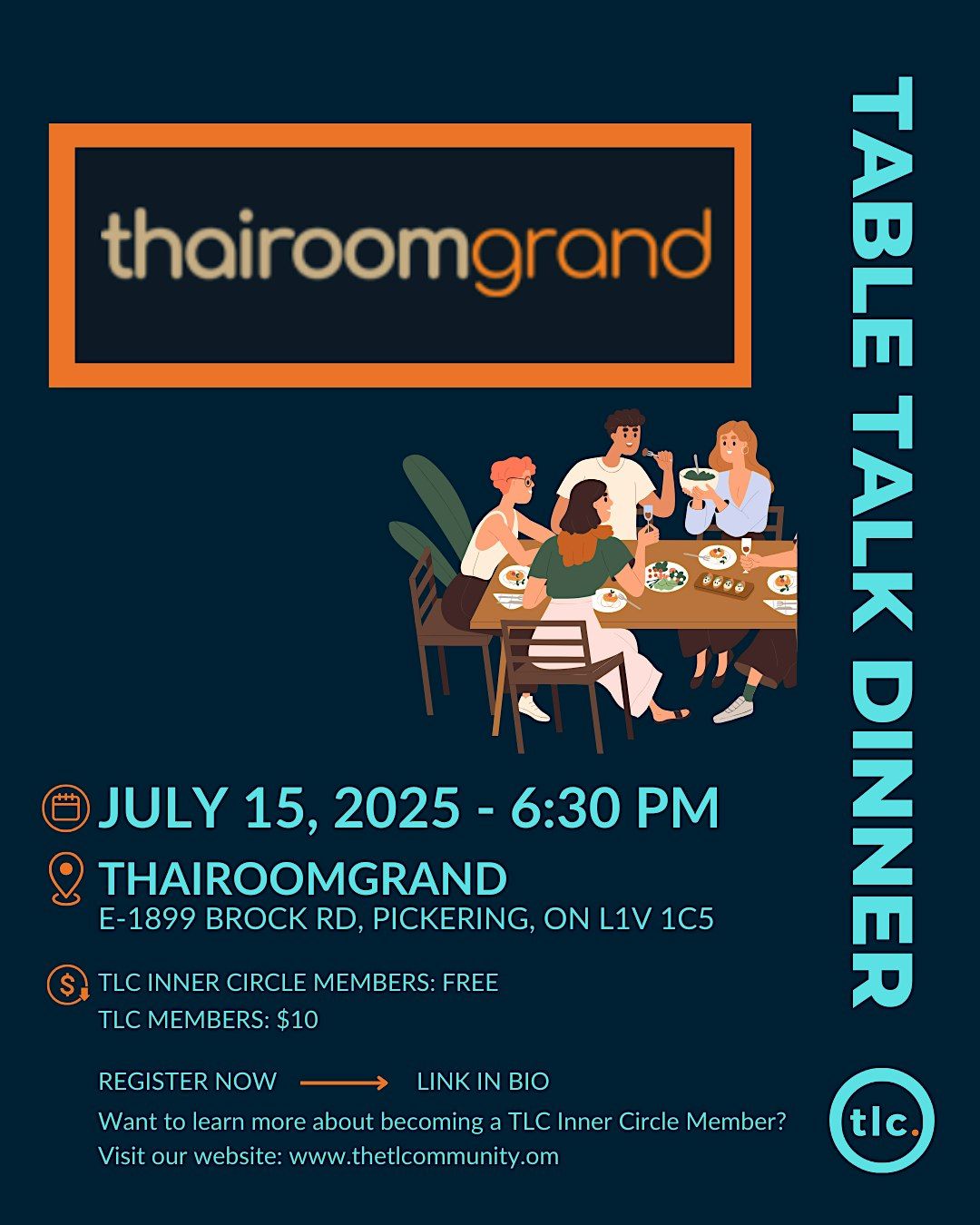 TLC for Therapists: Table Talk Dinner, 15 July | Event in Pickering | AllEvents
