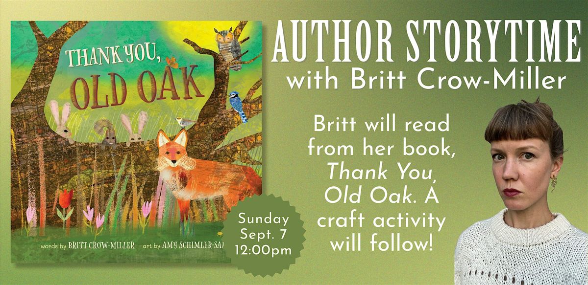 Author Storytime with Britt Crow-Miller, 7 September | Event in Plainville | AllEvents
