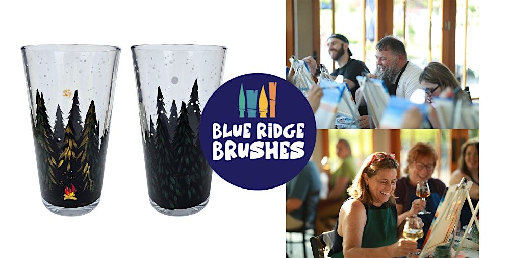 Paint + Sip: "Forest Campfire Pint Glasses" at Patch Brewing Co., 23 November | Event in Gordonsville