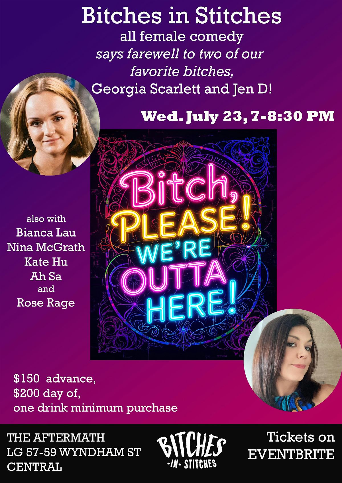 Bitches in Stitches presents Bitch Please!  We're Outta Here!, 23 July | Event in Hong Kong | AllEvents