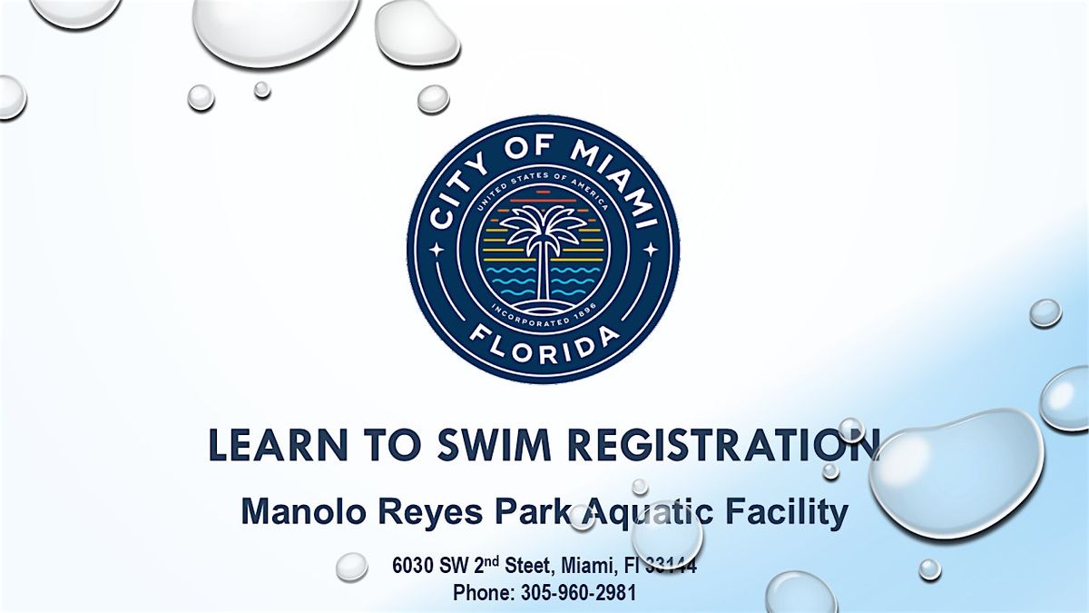 Manolo Reyes Park Pool_ Level 1 Swim Class Monday/Wednesday (5:00-5:45PM), 6 October | Event in Miami | AllEvents