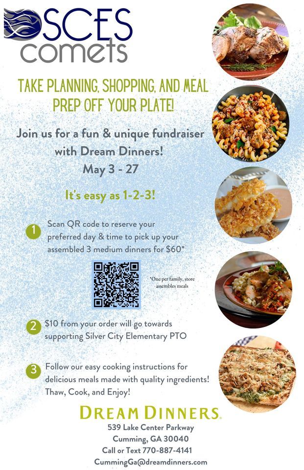 Silver City Elementary PTO Fundraiser, Dream Dinners in Cumming, GA