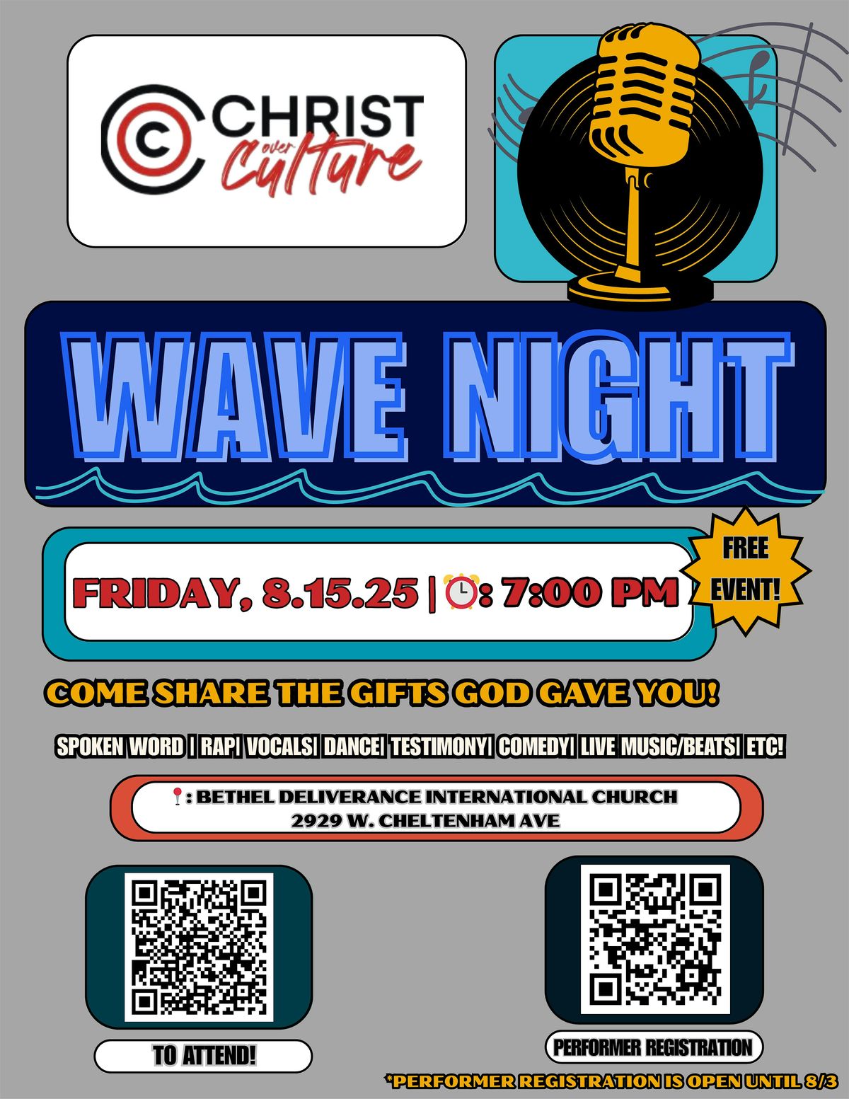 W.A.V.E. Night | Event in Wyncote | AllEvents