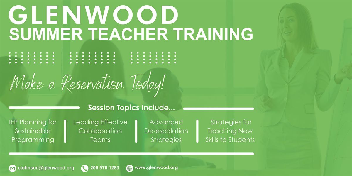 Glenwood Teacher Training Workshop June 16-18, 16 June | Event in Birmingham | AllEvents
