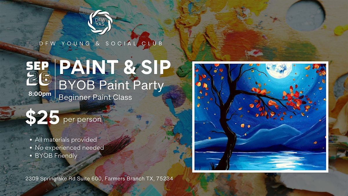 Sip & Paint: A BYOB Beginner-Friendly Painting Night, 26 September | Event in Farmers Branch | AllEvents