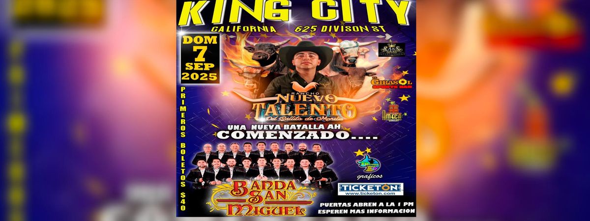 BANDA SAN MIGUEL & MÁS, 7 September | Event in King City | AllEvents