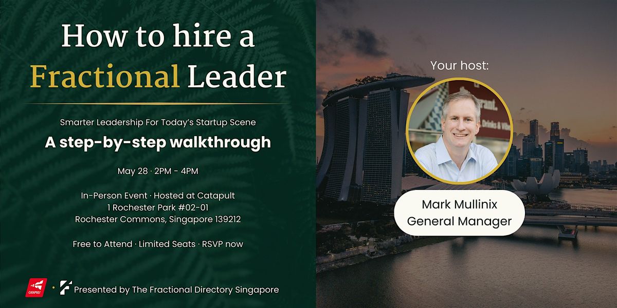 How to hire a Fractional Leader, 28 May | Event in Queenstown | AllEvents