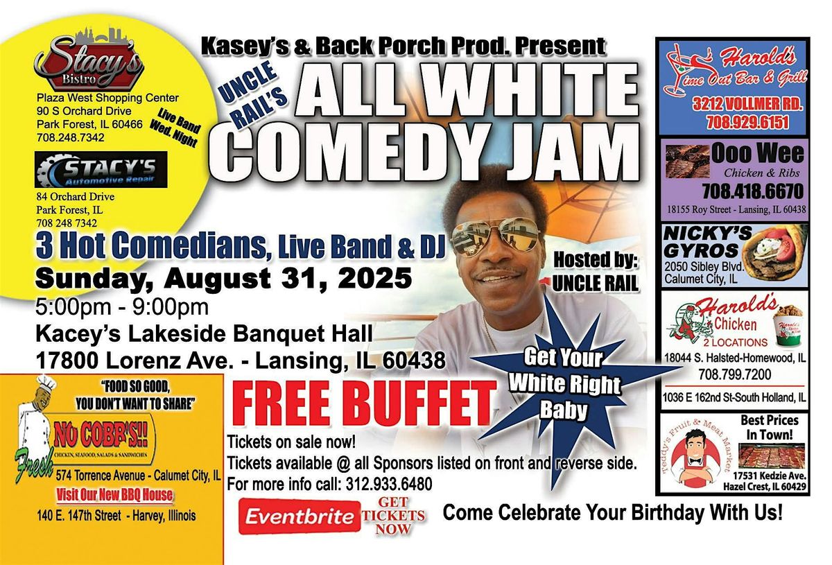 Uncle Rail's All White Comedy Jam, 31 August | Event in Lansing | AllEvents