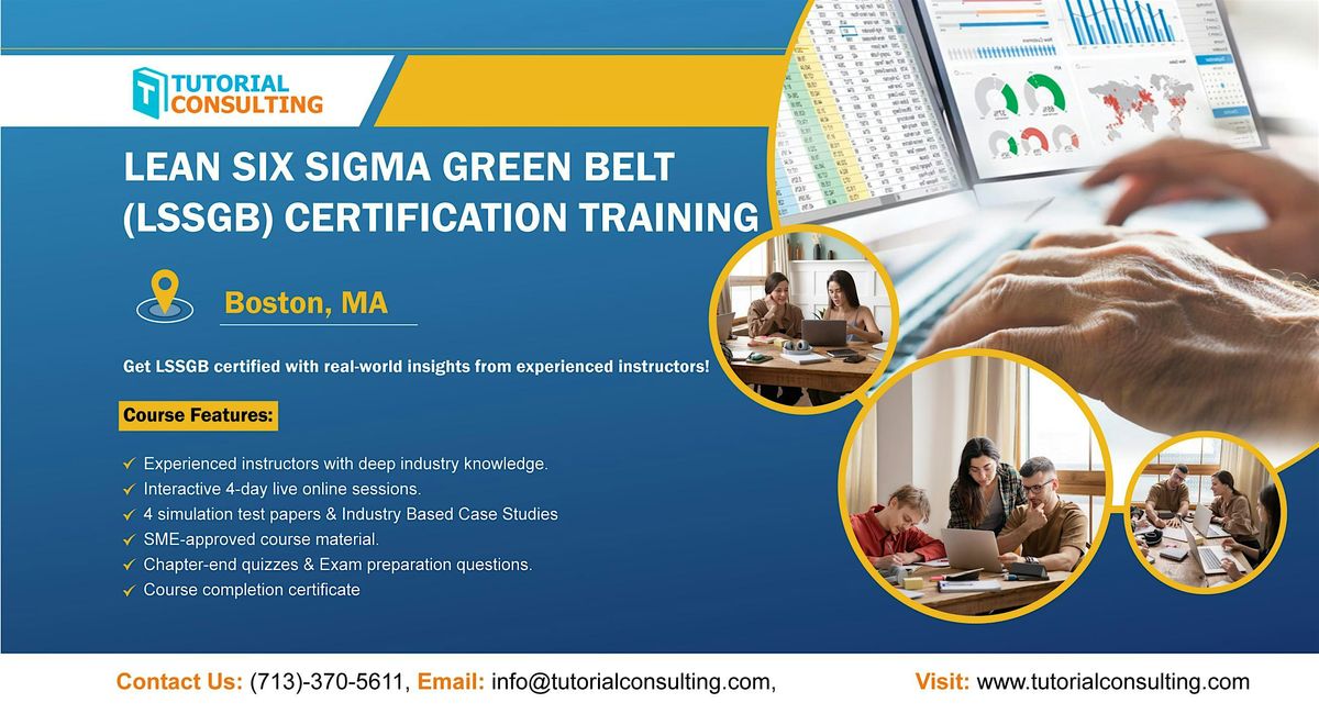 Six Sigma Green Belt Certification Made Easy – Boston, MA Workshop, 23 August | Event in Boston | AllEvents