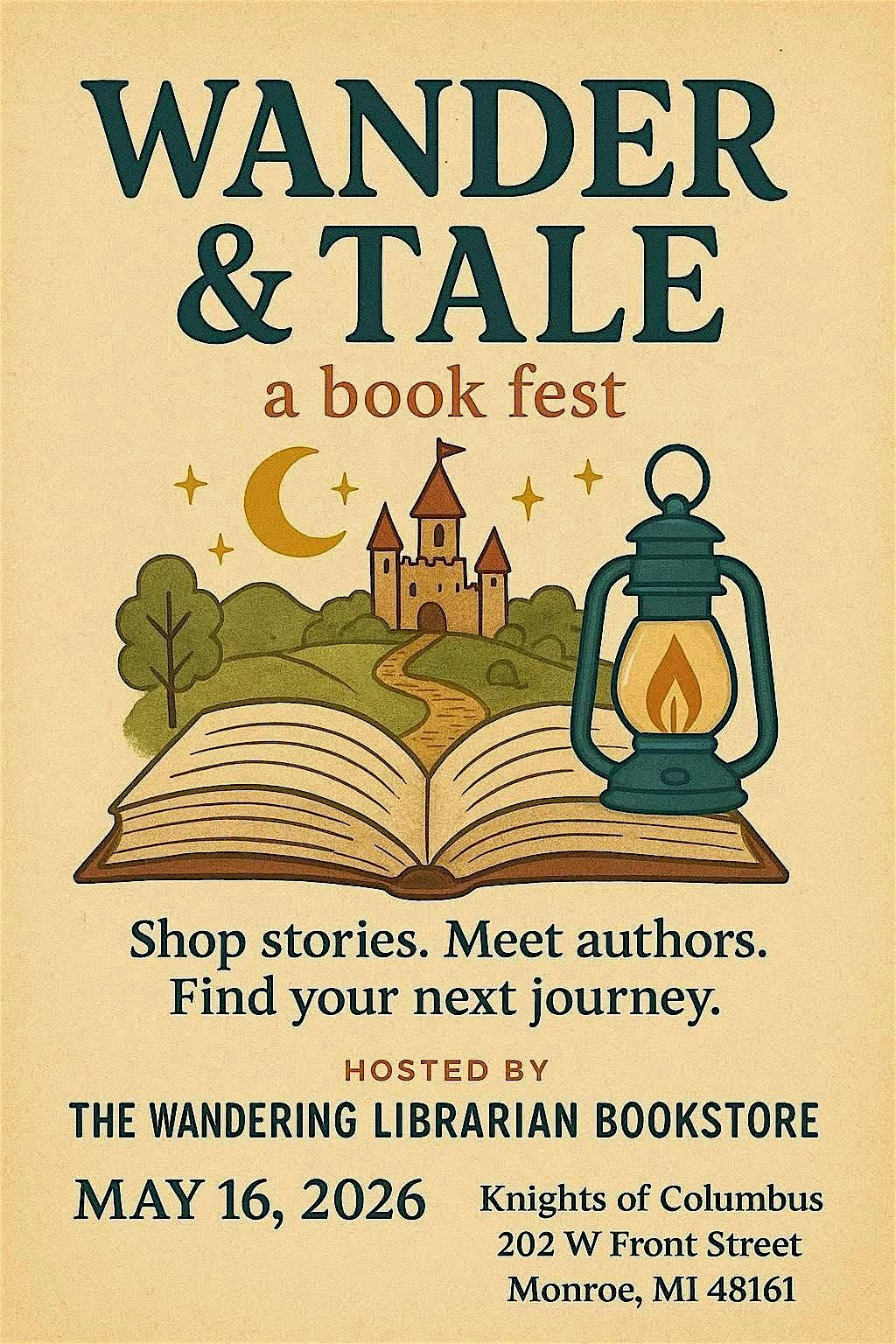 Wander & Tale - a book fest, 16 May | Event in Monroe | AllEvents