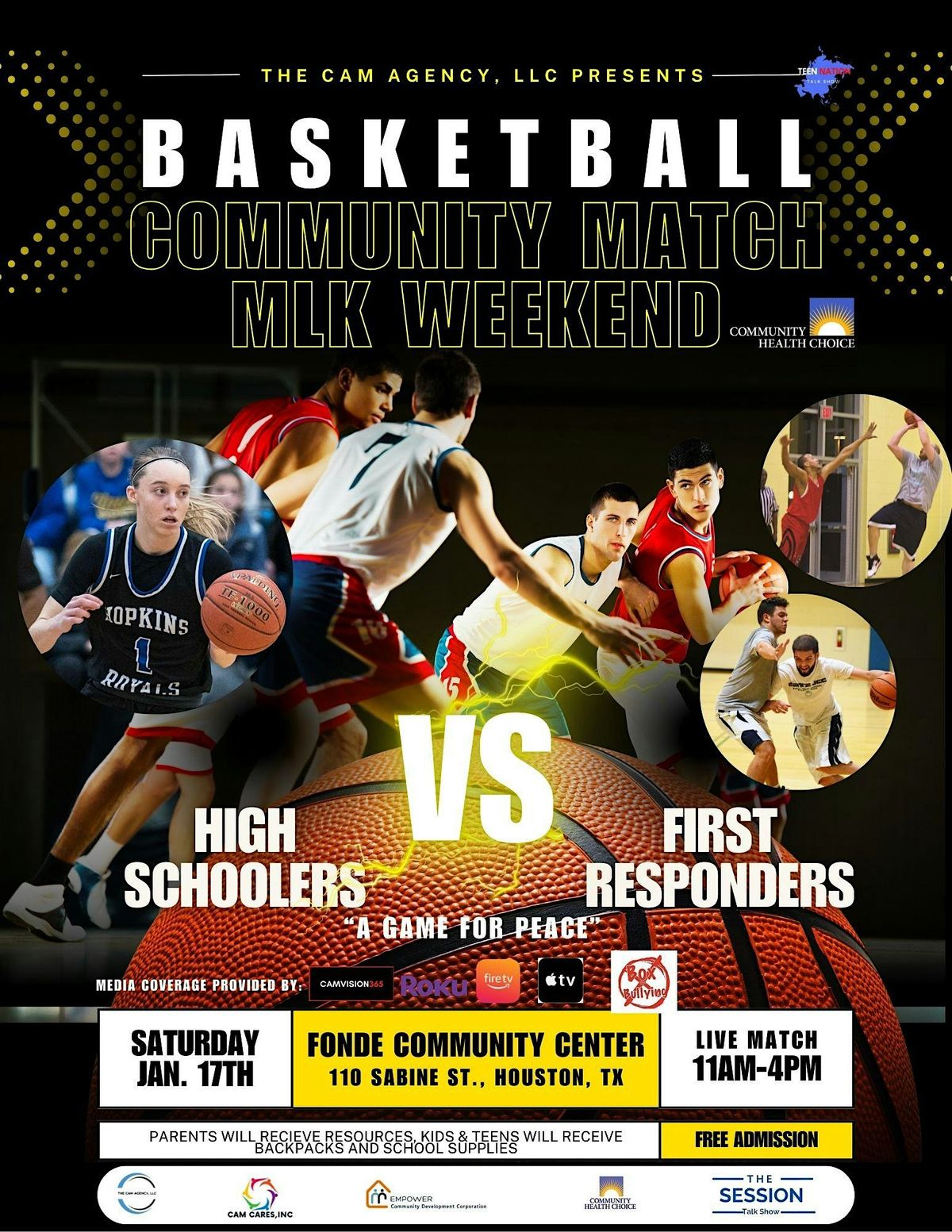 High Schoolers Vs First Responders: A Game for Peace MLK Weekend, 17 January | Event in Houston | AllEvents