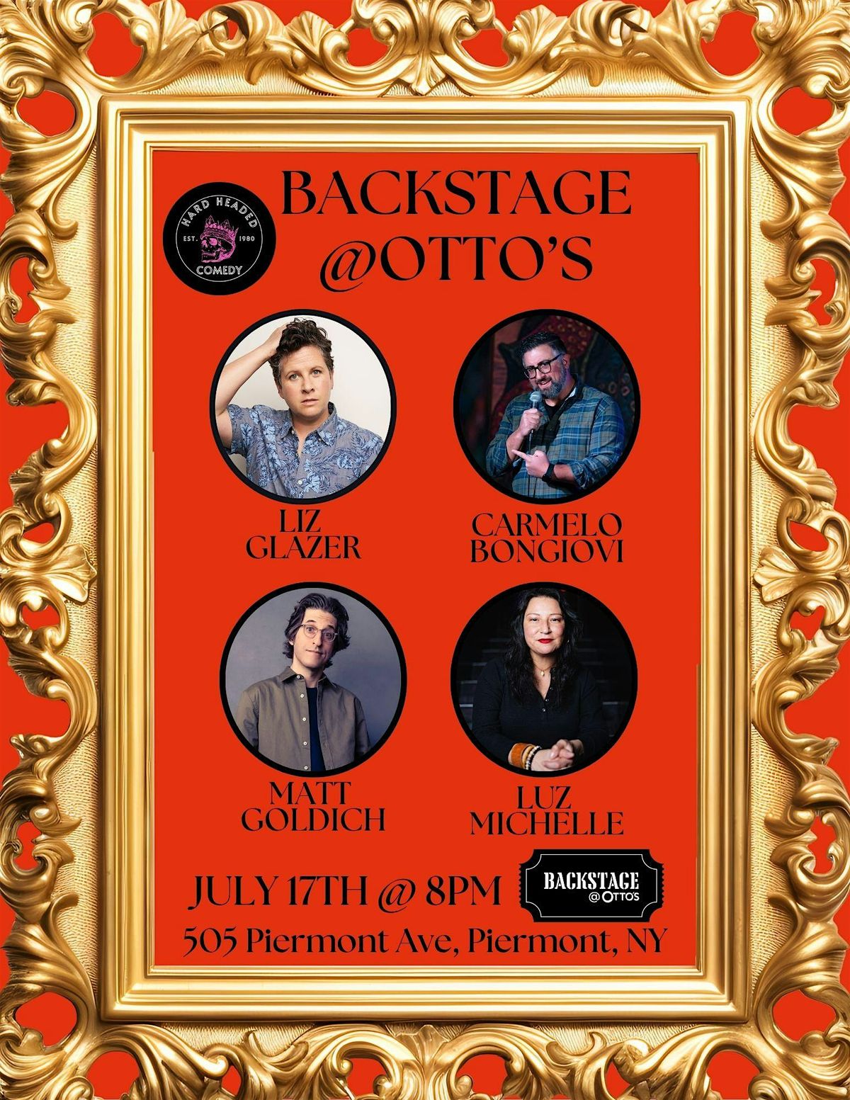 Backstage @ Otto's - Presented by Hard Headed Comedy, 17 July | Event in Piermont | AllEvents