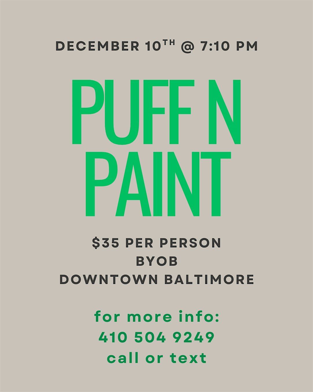 Sip, Puff n Paint on a Thursday! @ Baltimore's BEST Art Gallery, 10 December | Event in Baltimore | AllEvents
