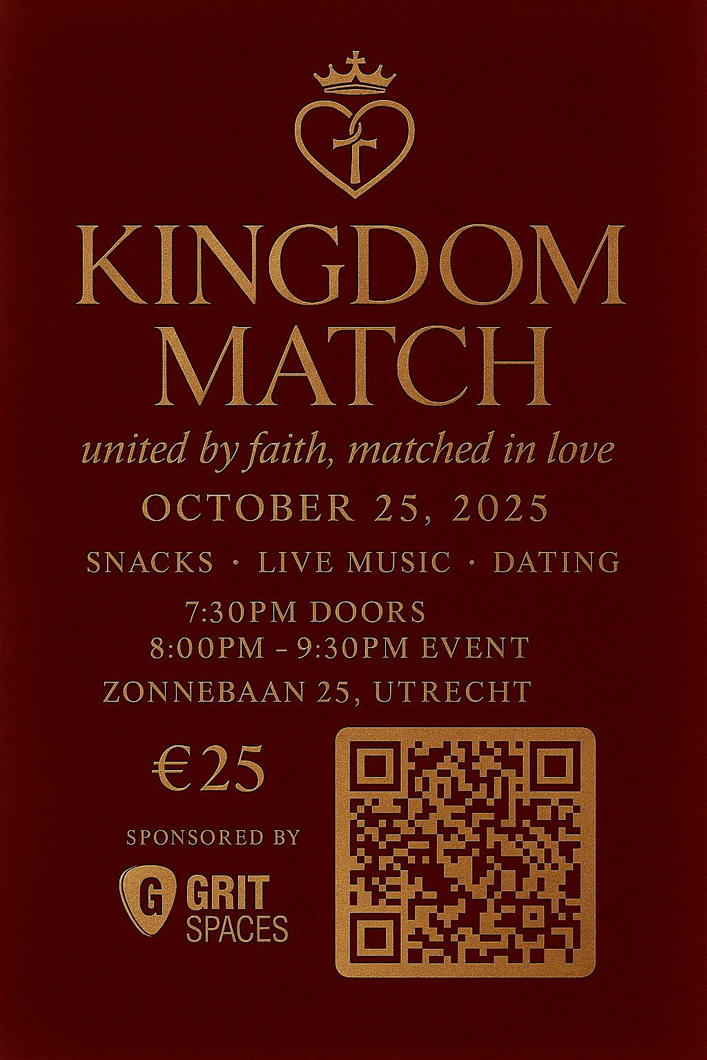KINGDOM MATCH: united by faith, matched in love., 25 October | Event in Utrecht | AllEvents