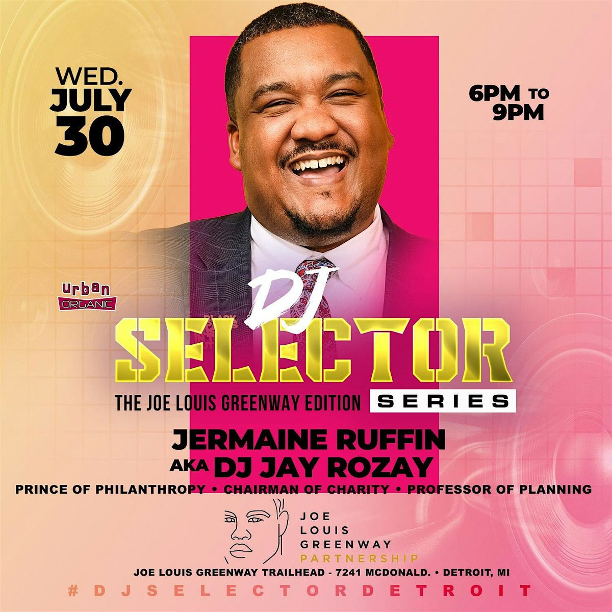 Joe Louis Greenway Edition of The DJ Selector Series w/ Jermaine Ruffin, 30 July | Event in Detroit | AllEvents