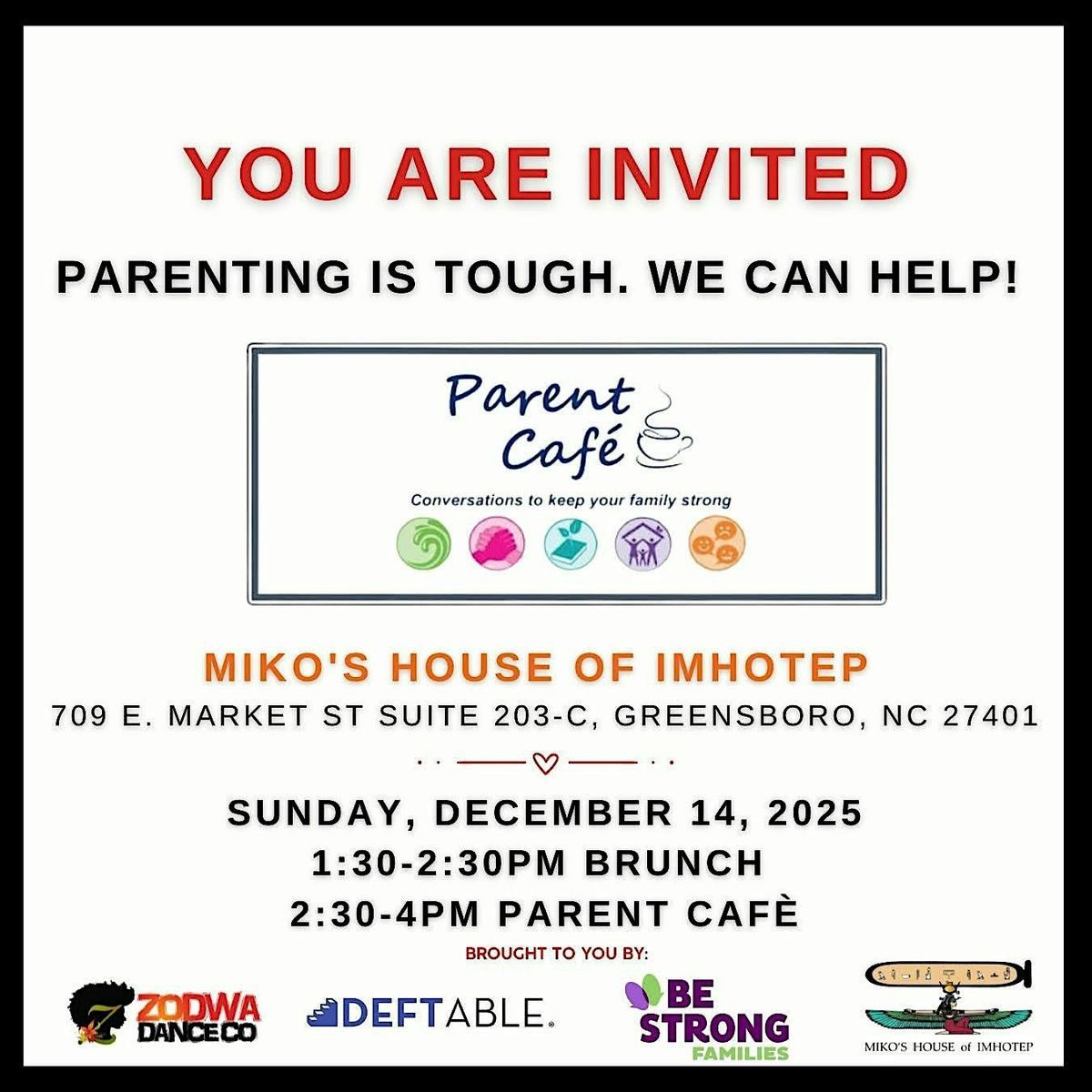 Parent Cafè Greensboro, 14 December | Event in Greensboro | AllEvents