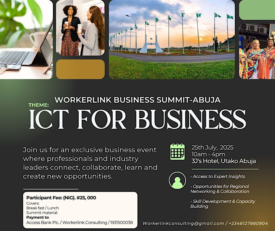 Workerlink Business Summit Abuja, 25 July | Event in Abuja | AllEvents
