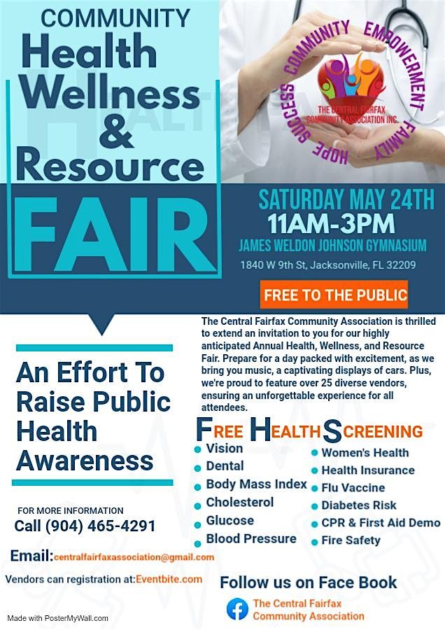3rd Annual Health, Wellness, and Resource, 24 May | Event in Jacksonville | AllEvents