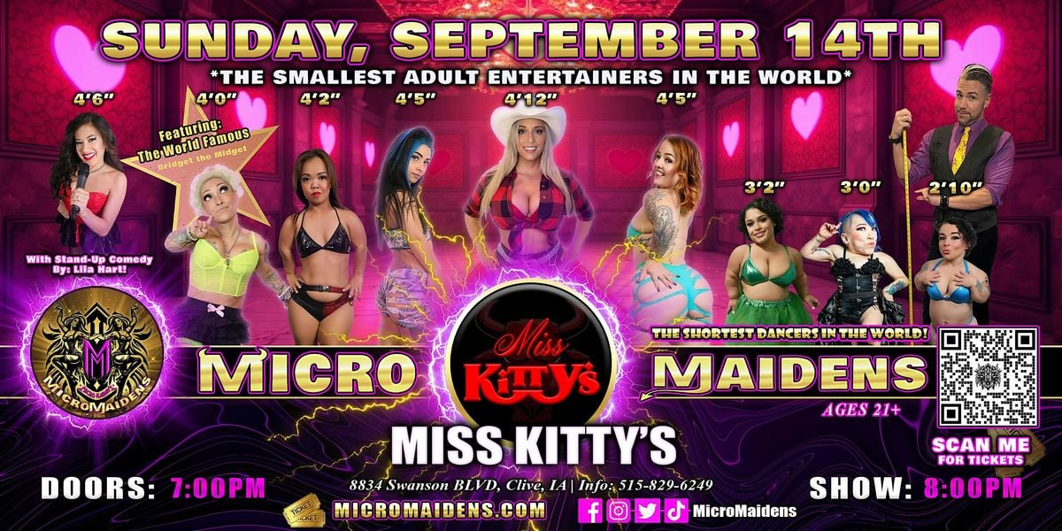 Clive, IA - Micro Maidens: Dwarf Dancers @  Miss Kitty's, 14 September | Event in Clive | AllEvents