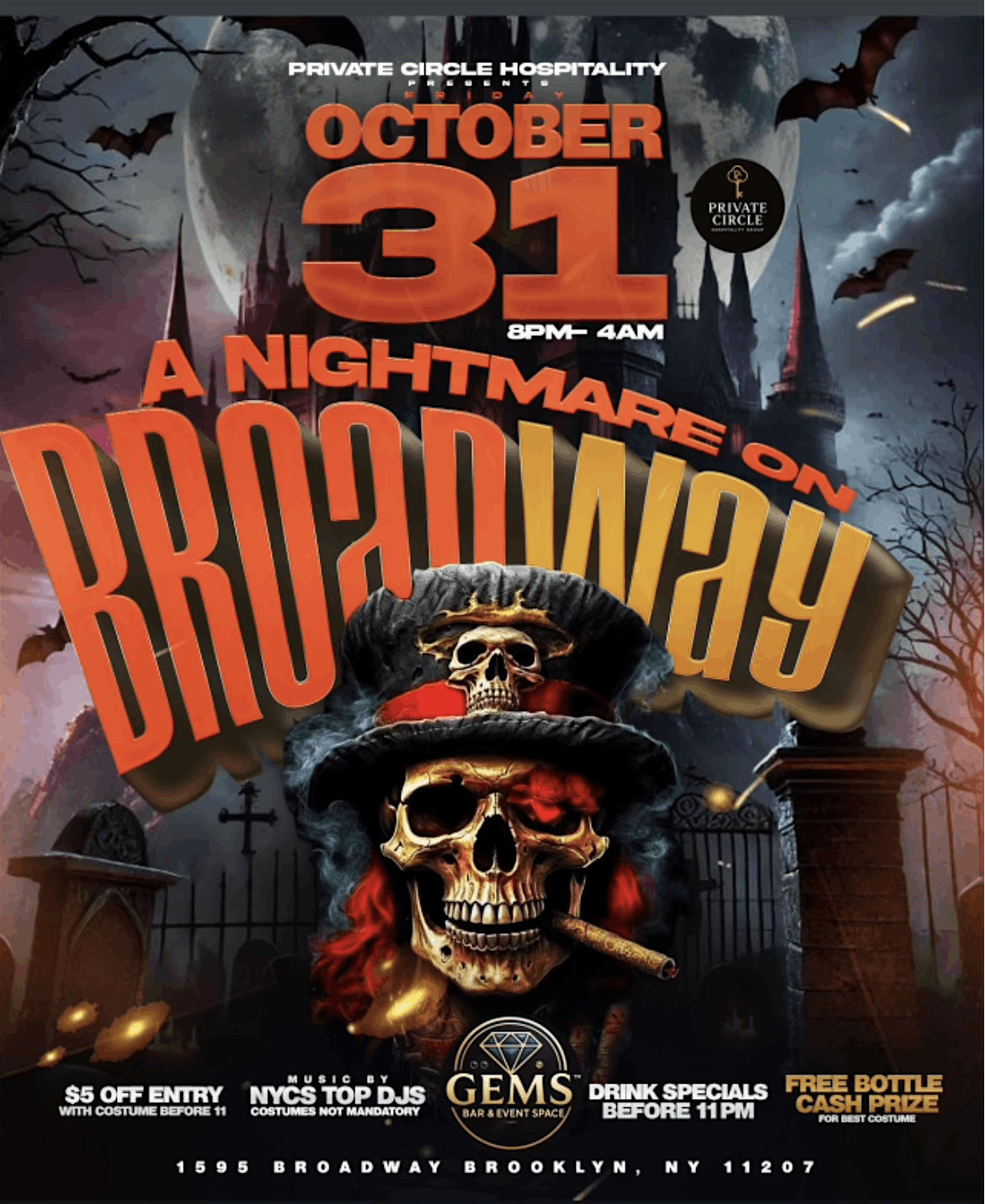 A Nightmare on Broadway, 31 October | Event in Brooklyn | AllEvents