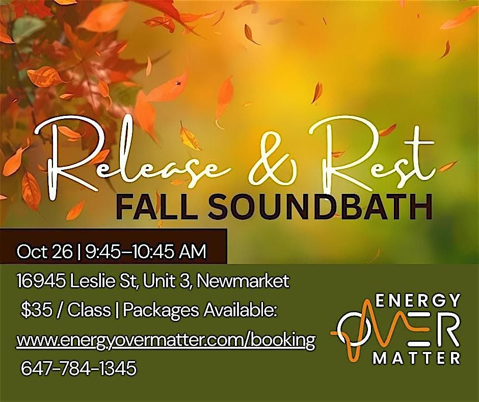Release & Reset Fall Soundbath, 26 October | Event in Newmarket | AllEvents