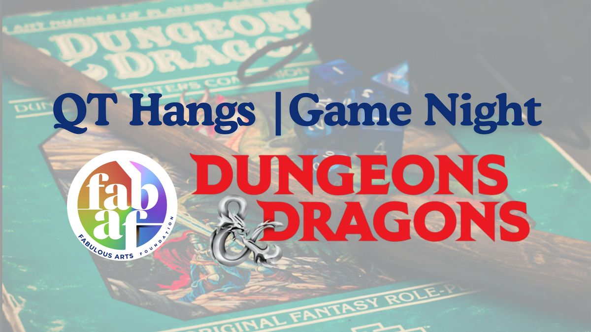QT HANGS | Game Night | Dungeons & Dragons, 30 August | Event in Sarasota | AllEvents