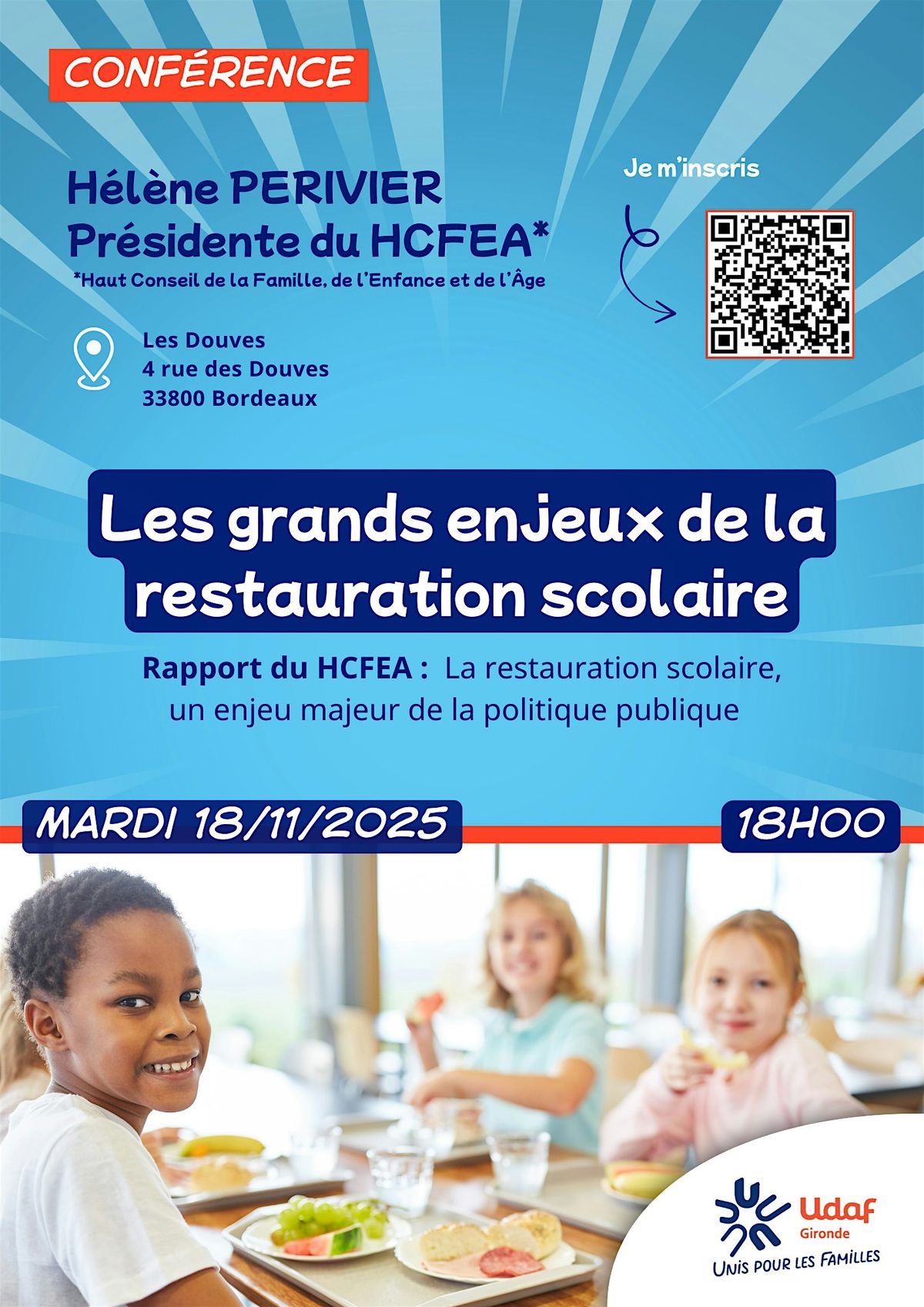 Conférence  « Les grands enjeux de la restauration scolaire », 18 November | Event in Bordeaux | AllEvents