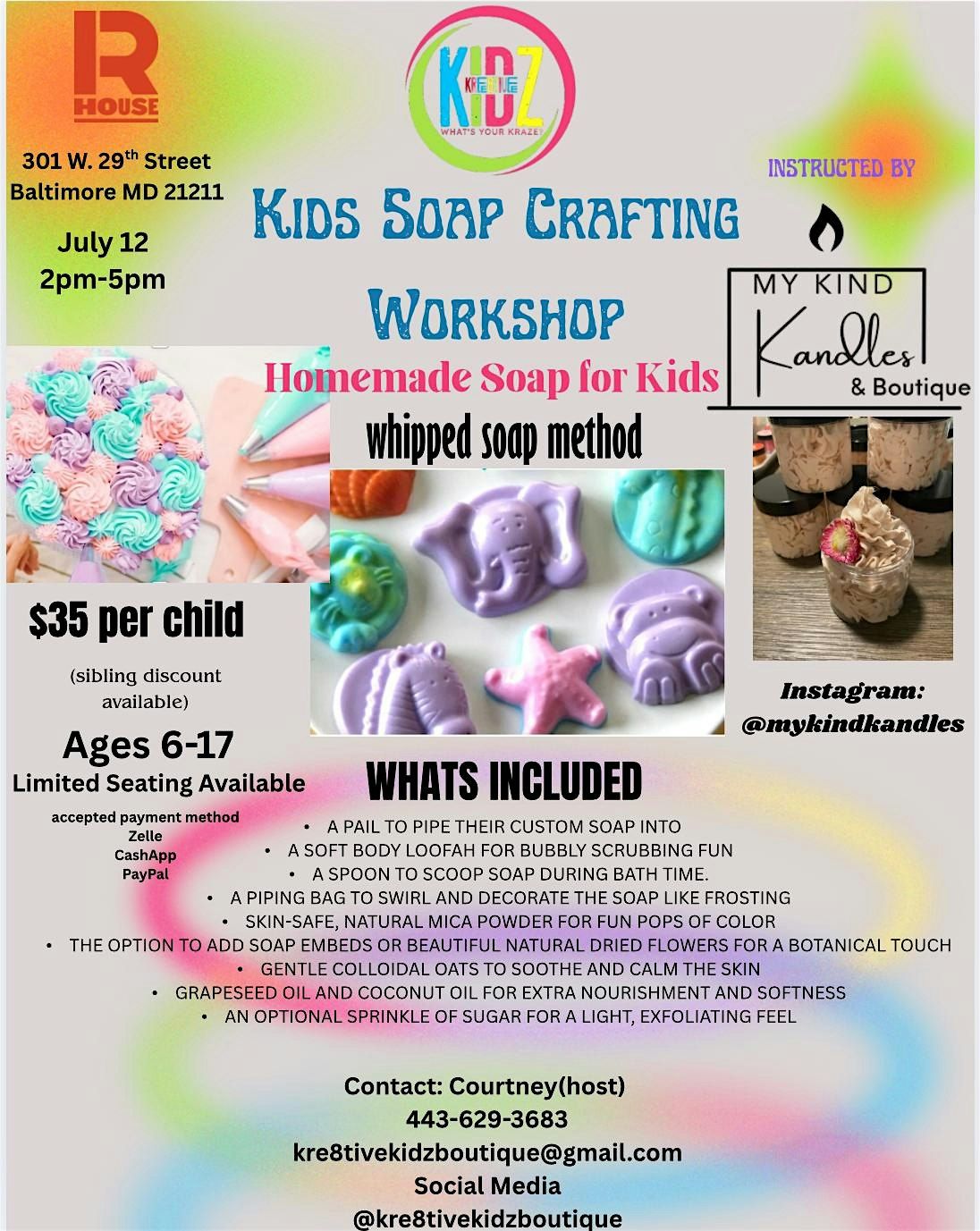 Kids Soap Crafting Workshop, 12 July | Event in Baltimore | AllEvents