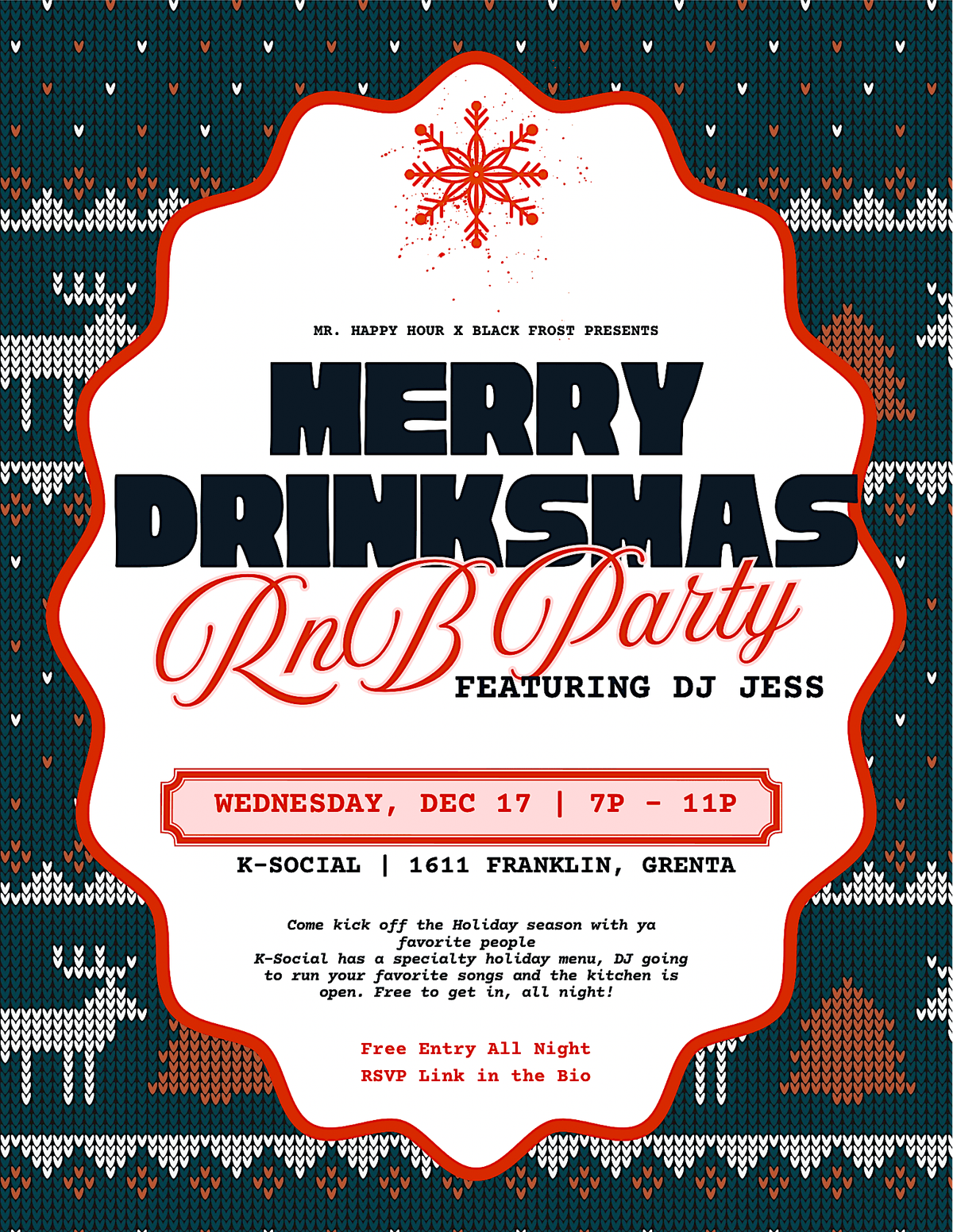 Merry Drinksmas, featuring DJ Jess, 17 December | Event in Gretna | AllEvents