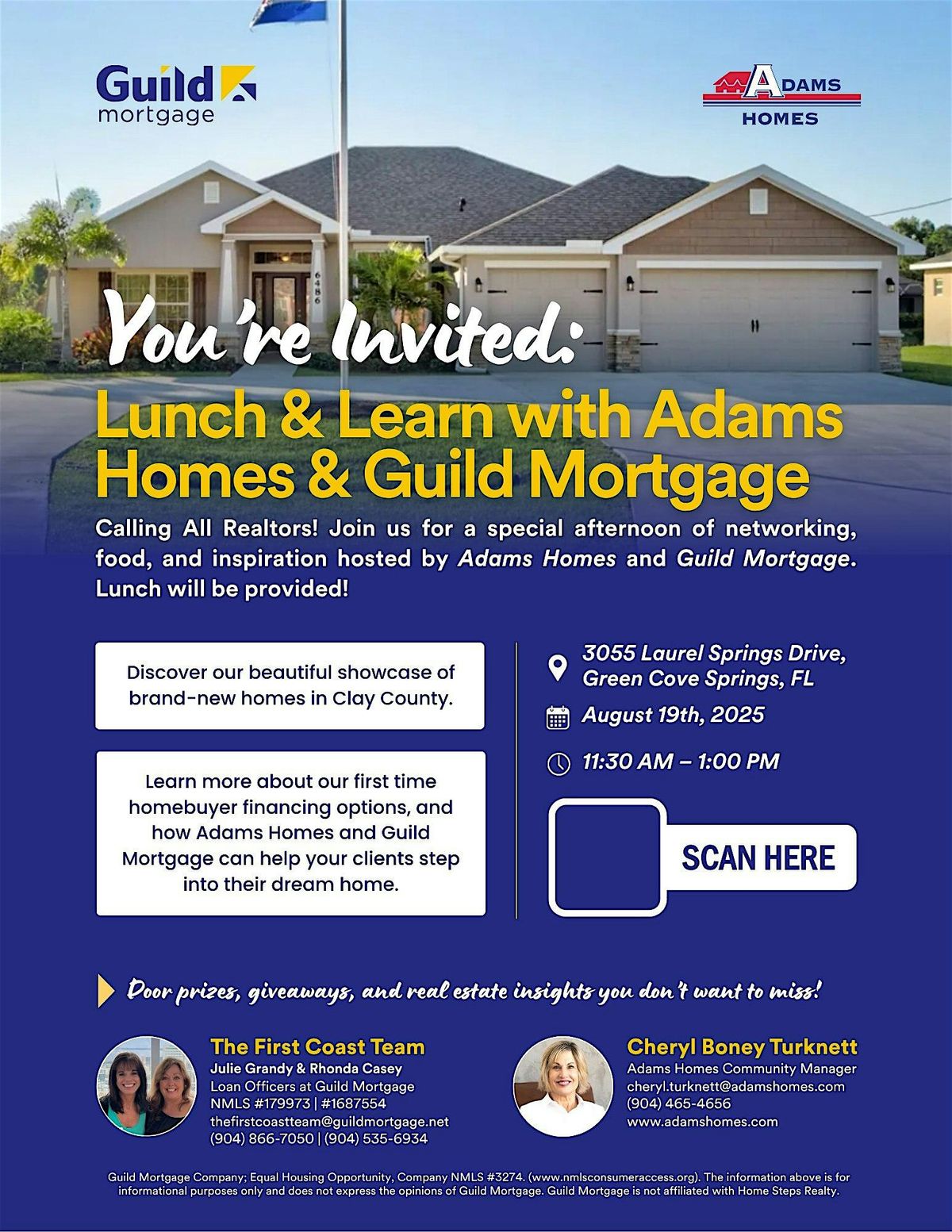Lunch & Learn with Adams Homes & Guild Mortgage, 19 August | Event in Green Cove Springs | AllEvents