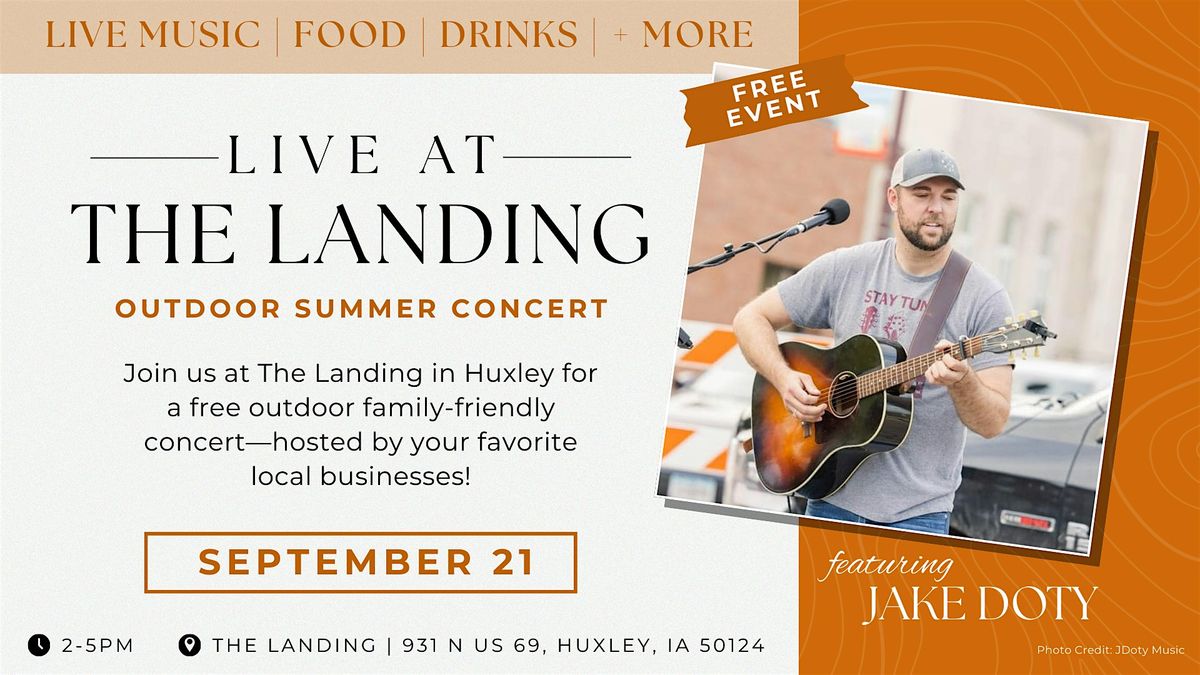 Live at the Landing feat. Jake Doty, 21 September | Event in Huxley | AllEvents