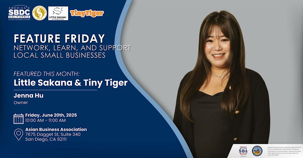 [June] Feature Friday - Little Sakana & Tiny Tiger, 20 June | Event in San Diego | AllEvents