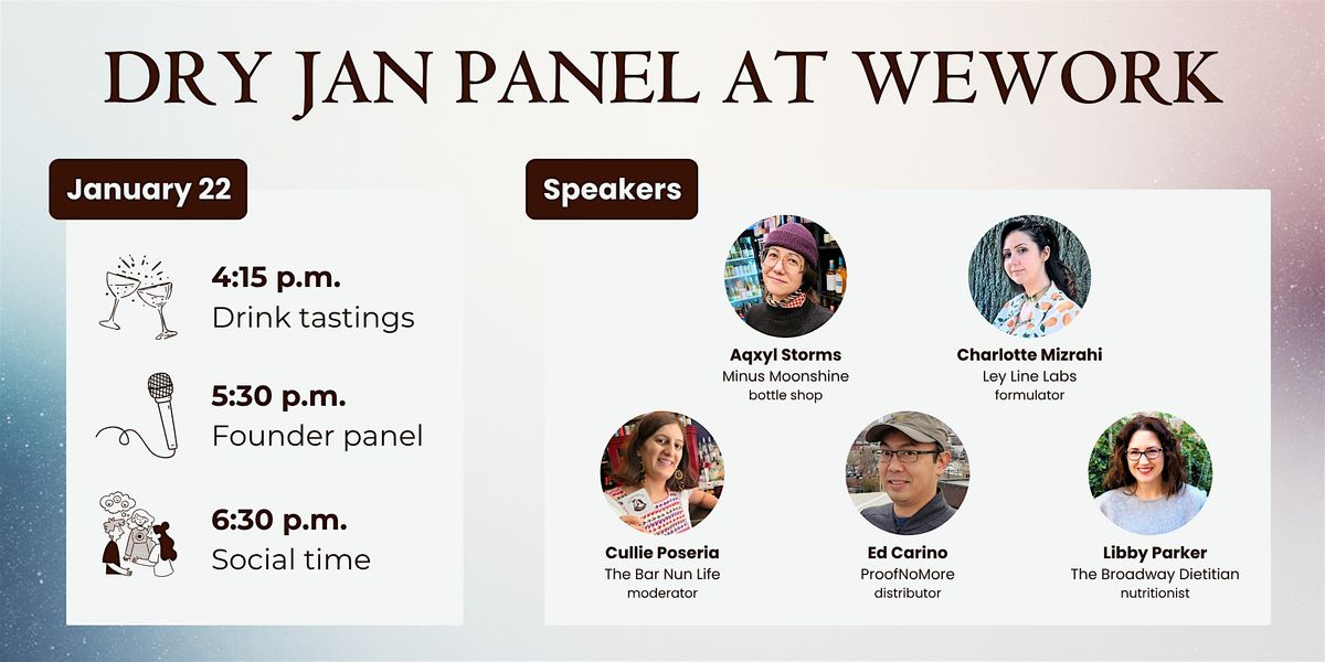 Dry January at WeWork: networking and founder panel, 22 January | Event in New York | AllEvents