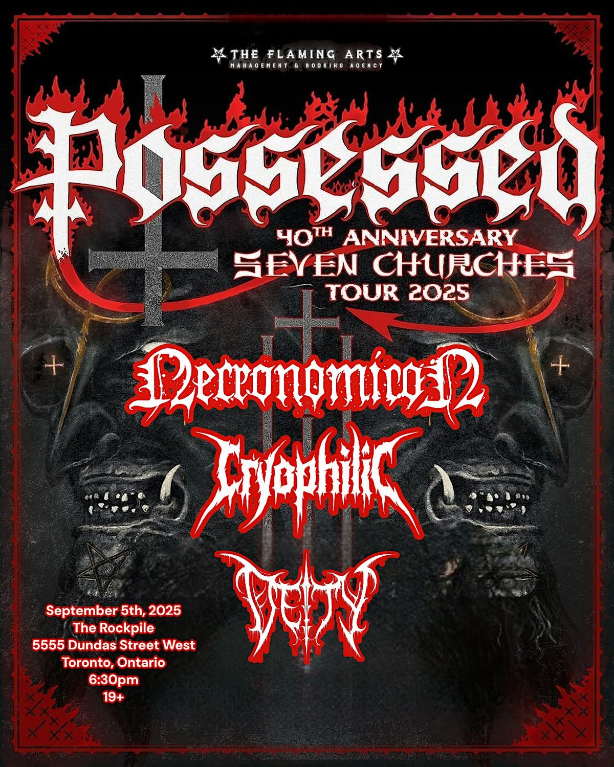 Possessed, Necronomicon, Deity, 5 September | Event in Toronto | AllEvents