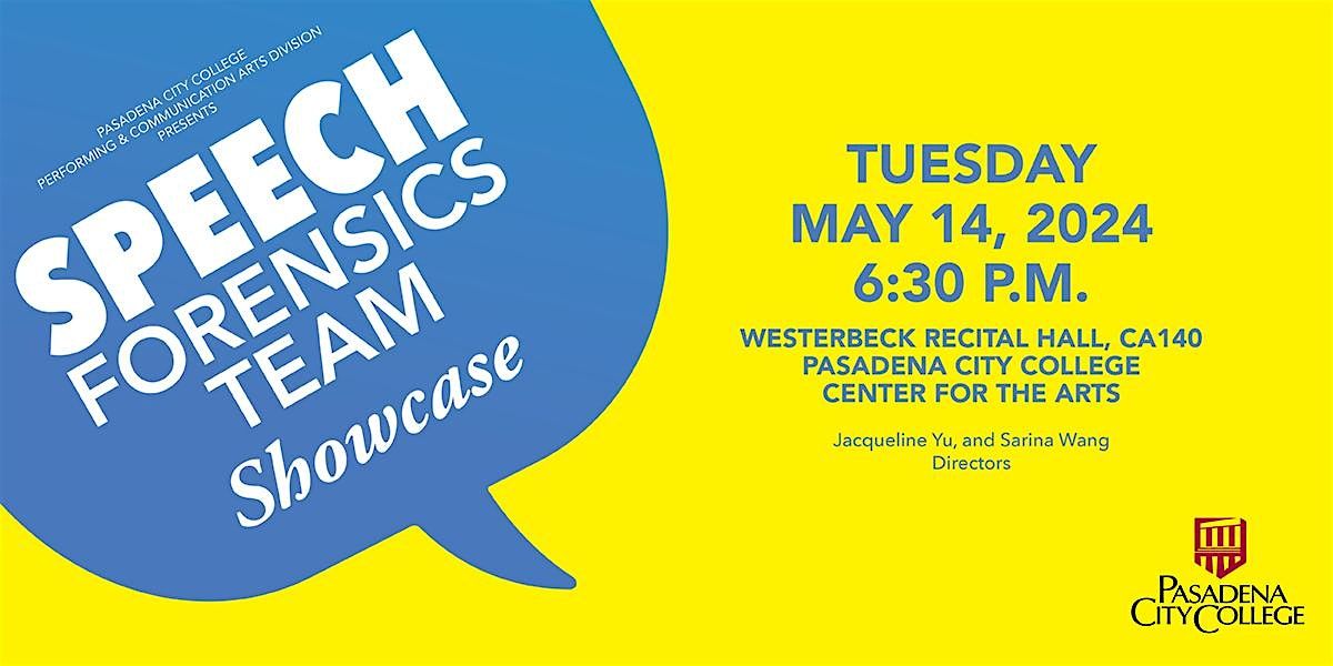 Speech & Debate Showcase, 8 May | Event in Pasadena | AllEvents