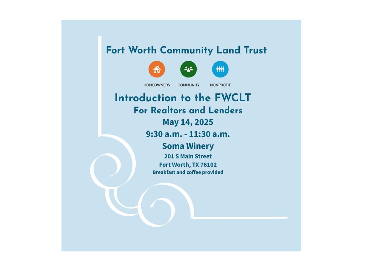 Fort Worth Community Land Trust, 14 May | Event in Fort Worth | AllEvents