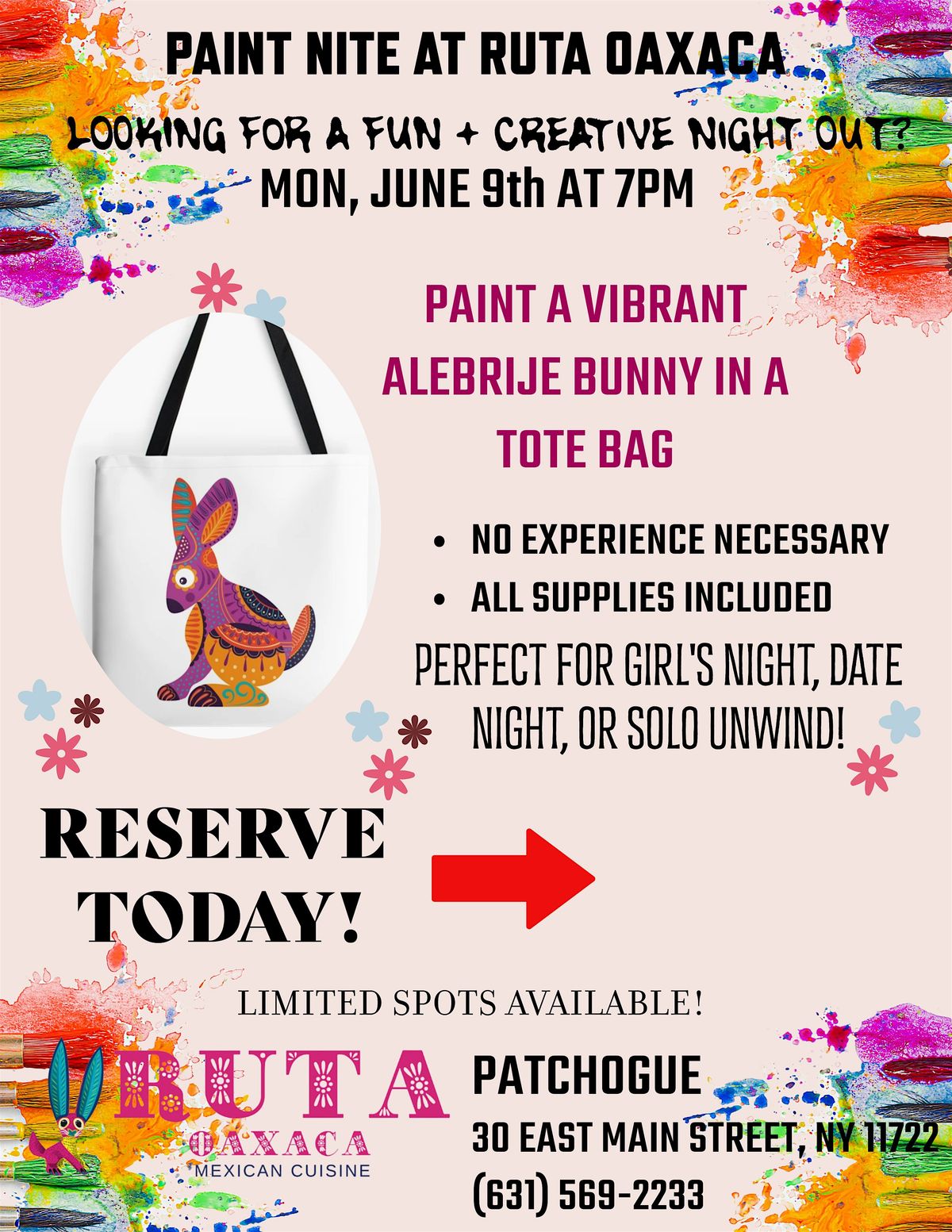 Paint Nite at Ruta Oaxaca Patchogue, 9 June | Event in Patchogue | AllEvents