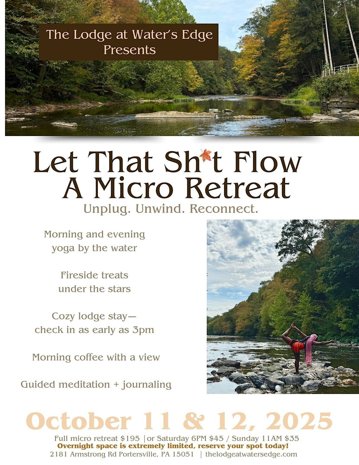 Let That Sh*t Flow ~ A Micro Retreat, 11 October | Event in Portersville | AllEvents