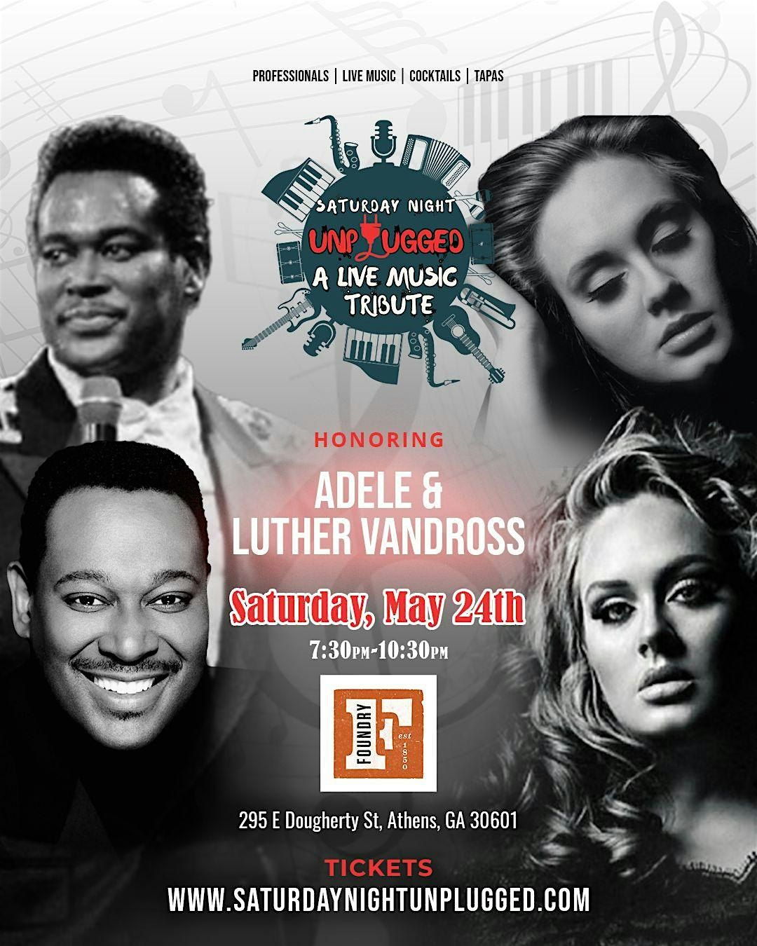 Saturday Night: Unplugged - Live Tribute to Luther Vandross & Adele, 24 May | Event in Athens | AllEvents