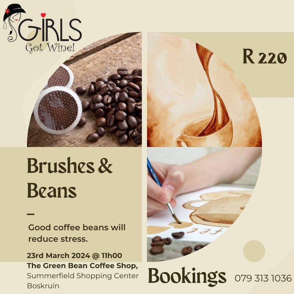 Brushes & Beans, The Green Bean Coffee Shop at Boskruin Butchery, Sandton, 23 March 2024