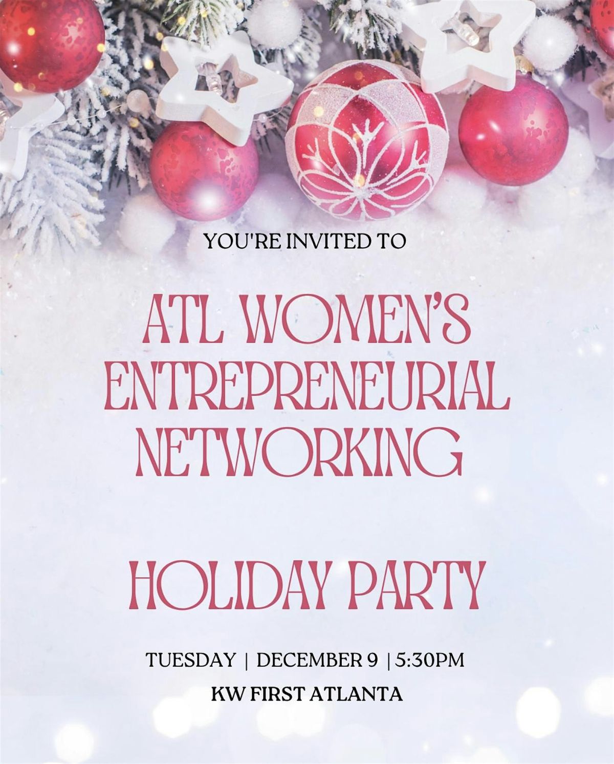 ATL Women’s Entrepreneurial Networking Holiday Party, 9 December | Event in Sandy Springs | AllEvents
