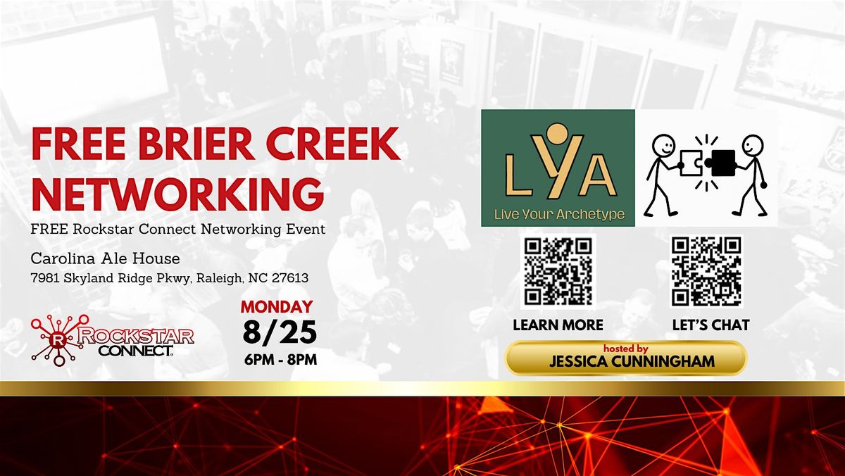 Free Brier Creek Rockstar Connect Networking Event (August, NC), 25 August | Event in Raleigh | AllEvents