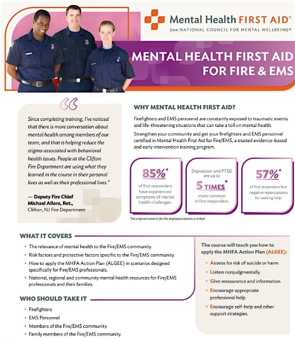 Mental Health first aid for Fire & EMS, 13 January | Event in Goldendale | AllEvents