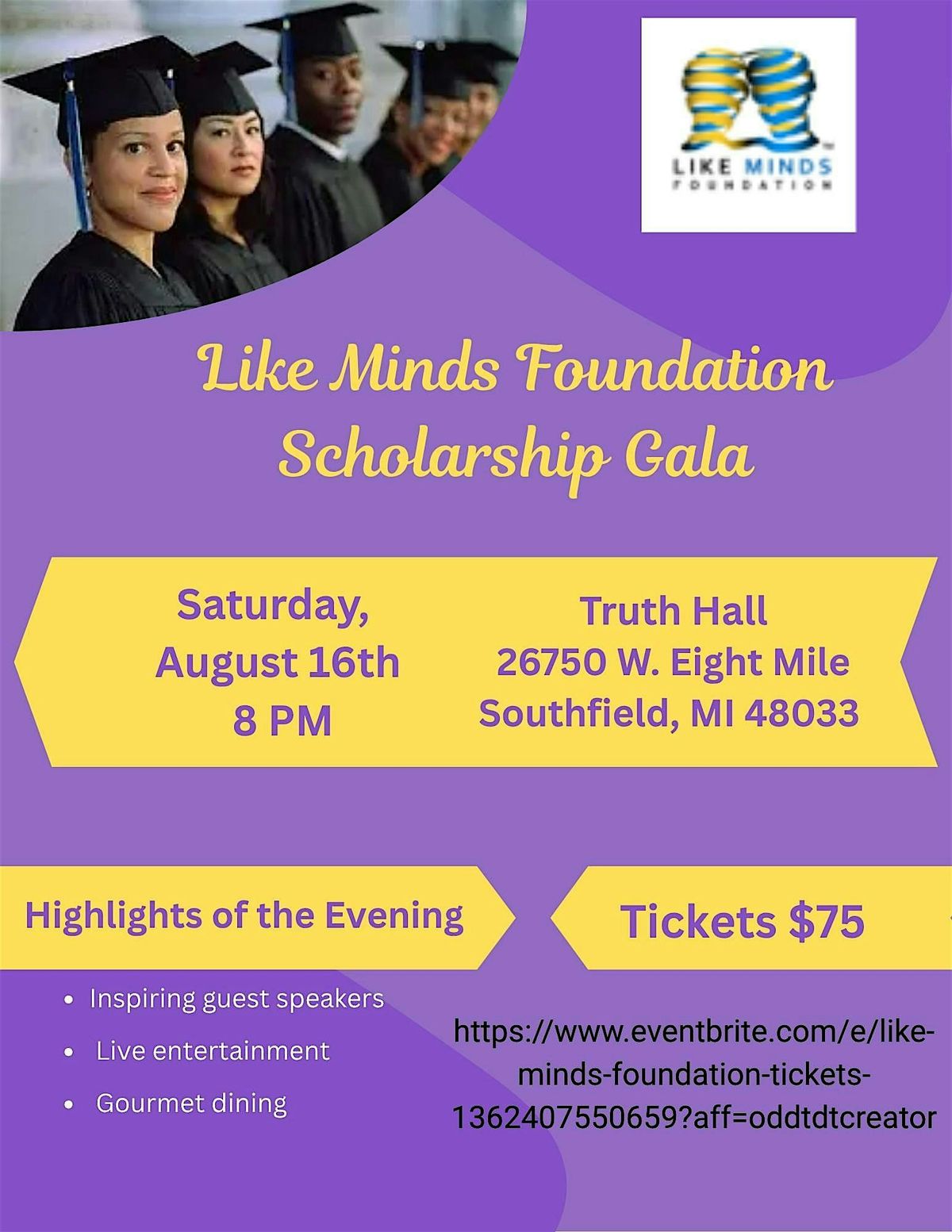 Like Minds Foundation, 16 August | Event in Southfield | AllEvents